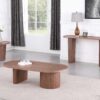 Modern All-Wood Oval Top Cocktail Table