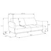 Celeste Curve Blue Sofa