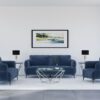 Celeste Curve Blue Sofa