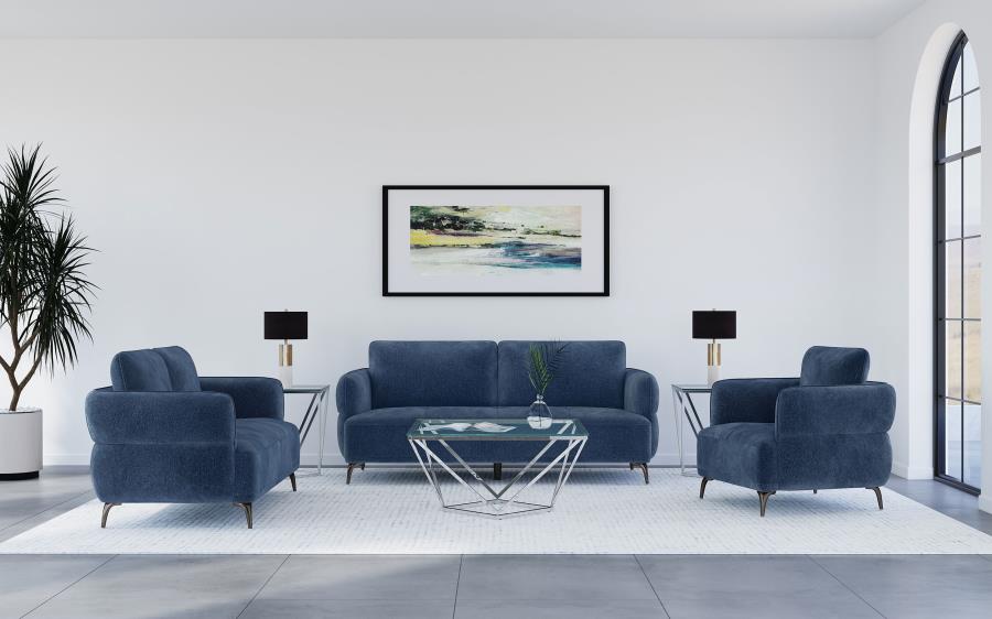 Celeste Curve Blue Sofa