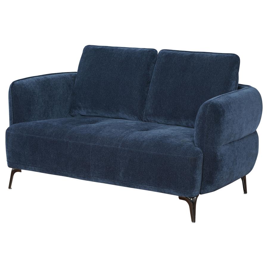 Celeste Curve Blue Loveseat