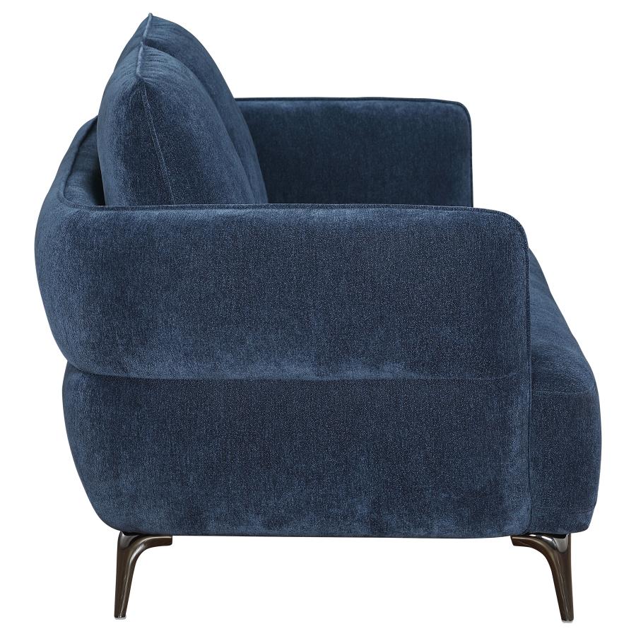 Celeste Curve Blue Loveseat