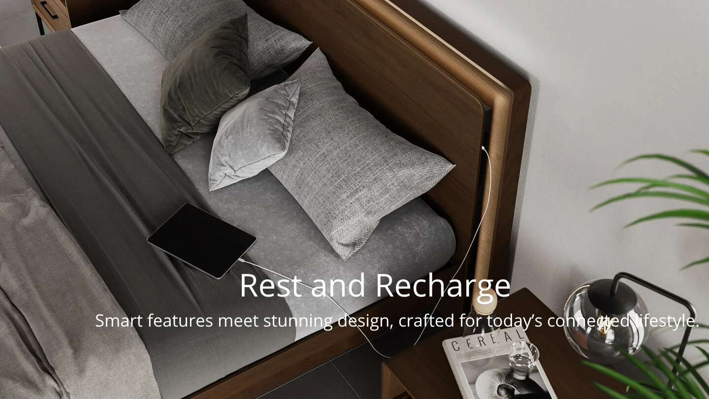 BDI Up-Linq-Bed Mocha Finish