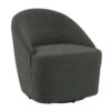 Harper Swivel Accent Chair in Hunter Green