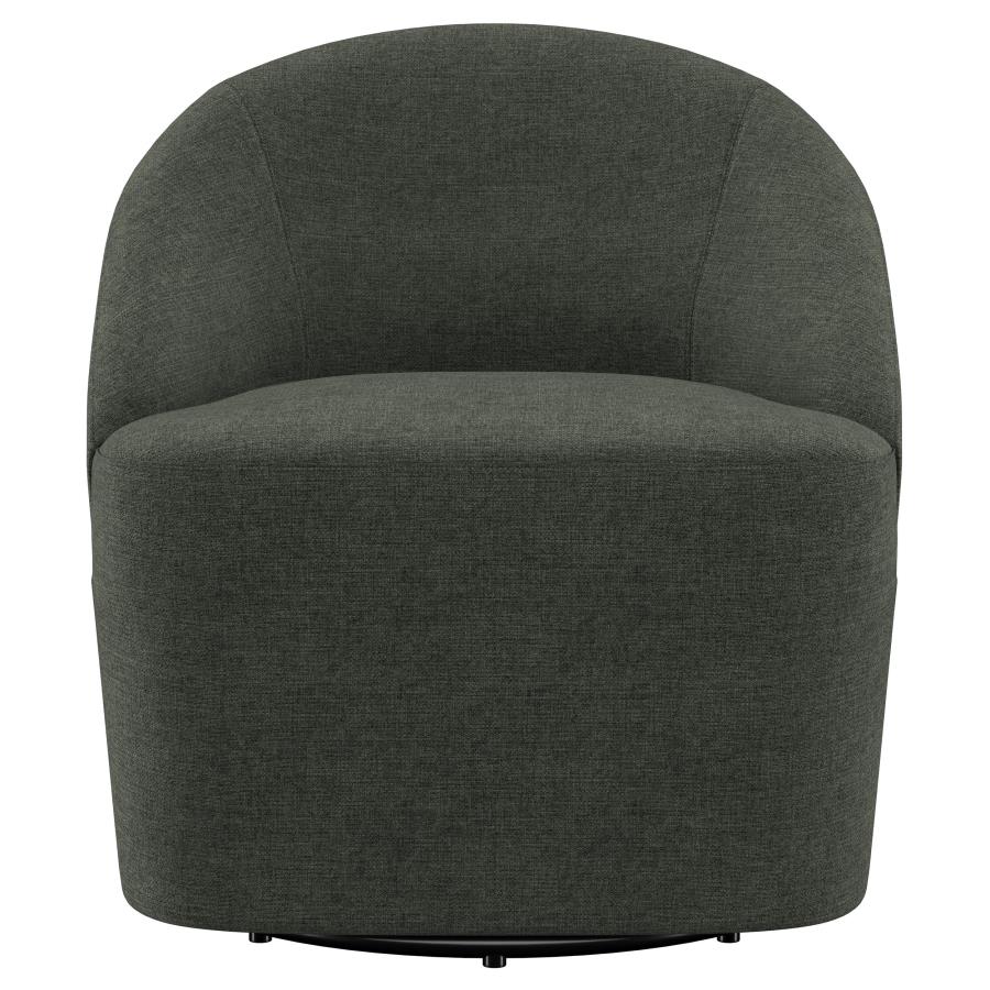 Harper Swivel Accent Chair in Hunter Green