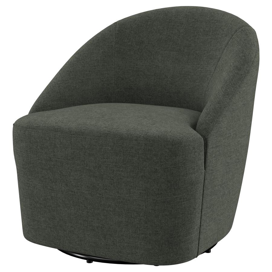 Harper Swivel Accent Chair in Hunter Green