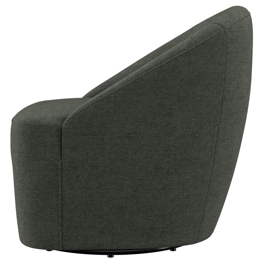 Harper Swivel Accent Chair in Hunter Green