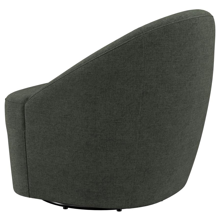 Harper Swivel Accent Chair in Hunter Green