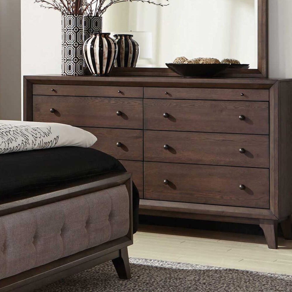 Chandra 6-Drawer Rectangular Dresser Brown