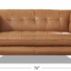 Solana Loveseat in Cinnamon Brown Leather
