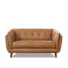 Solana Loveseat in Cinnamon Brown Leather