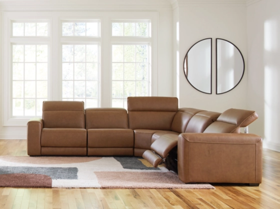 Premium Leather Power Reclining Sectional