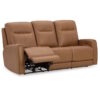 Triple Power Leather Reclining Sofa