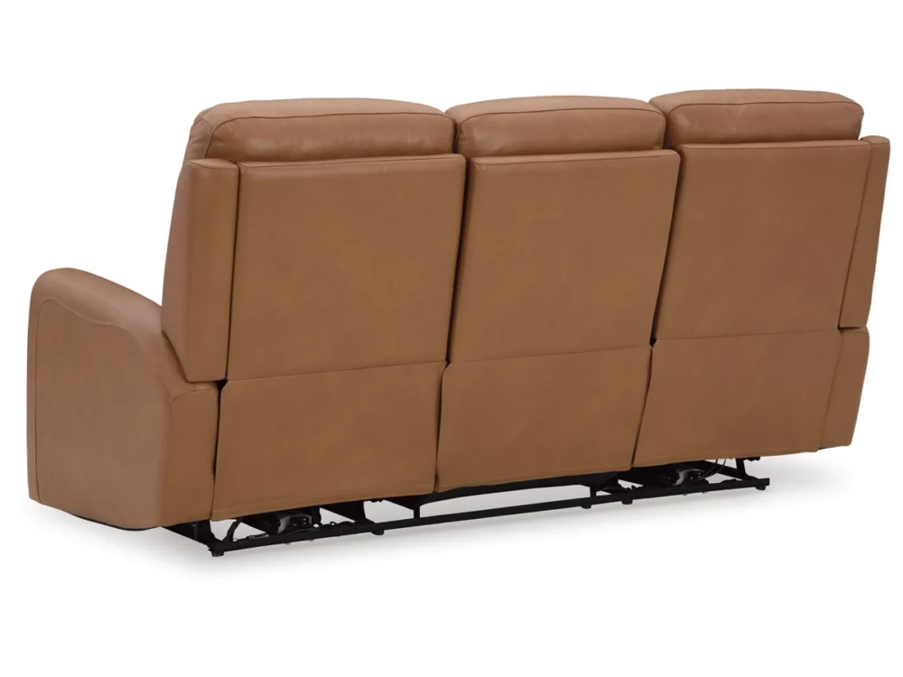 Triple Power Leather Reclining Sofa