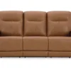 Triple Power Leather Reclining Sofa