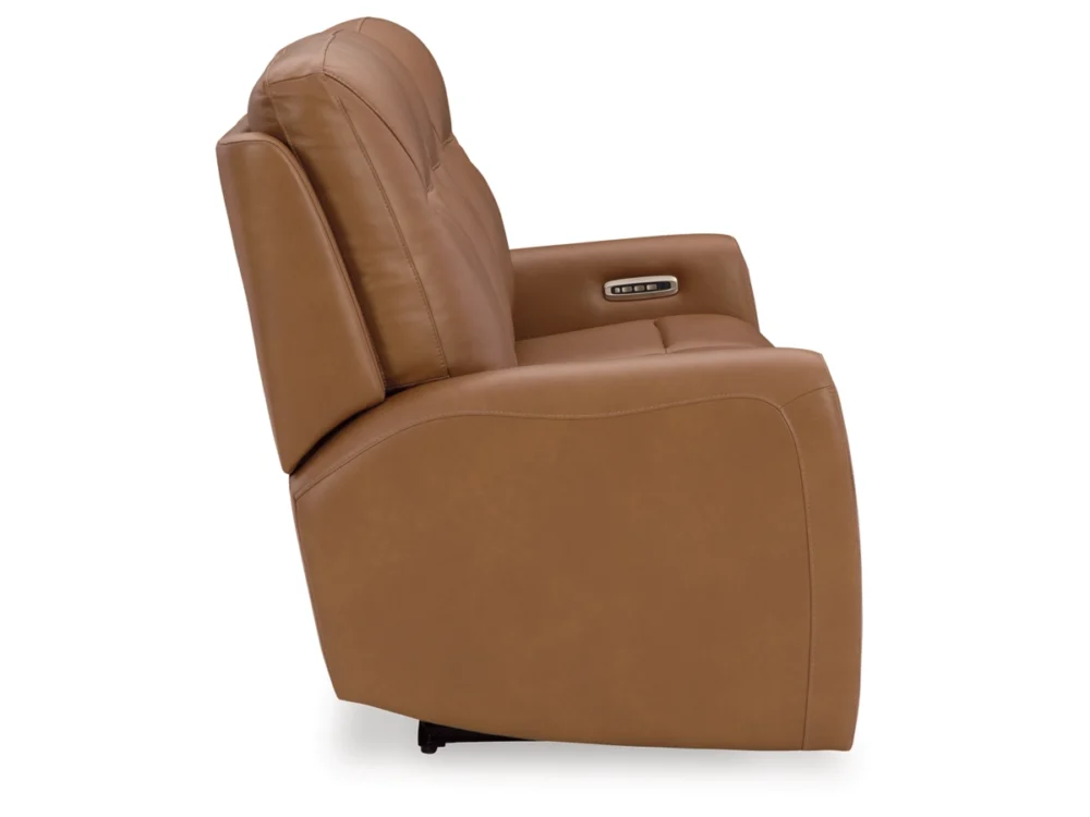 Triple Power Leather Reclining Sofa