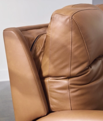 Triple Power Leather Reclining Sofa