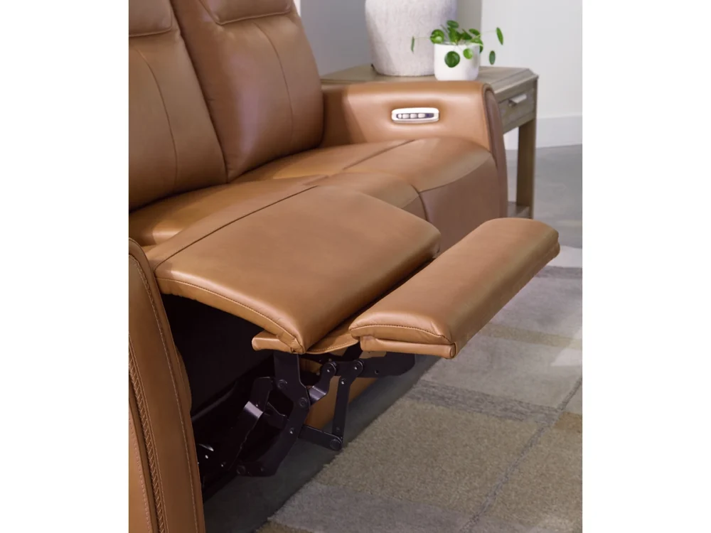 Triple Power Leather Reclining Sofa