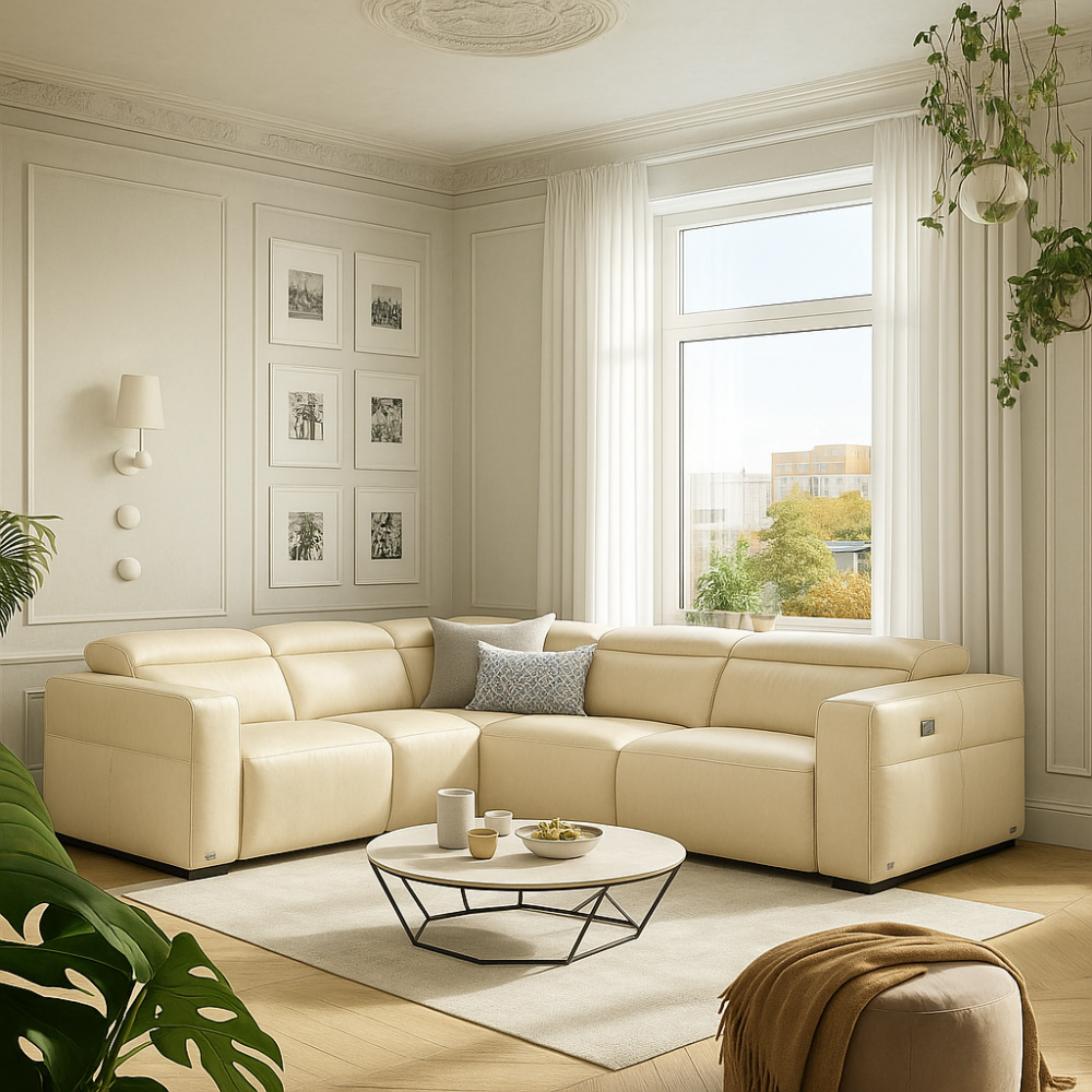 Baltimora Dual Power Sectional by Natuzzi
