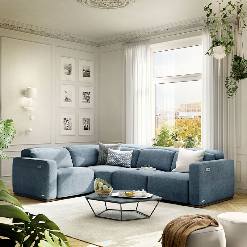 Baltimora Dual Power Sectional by Natuzzi