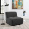Cube Upholstered Armless Swivel Chair