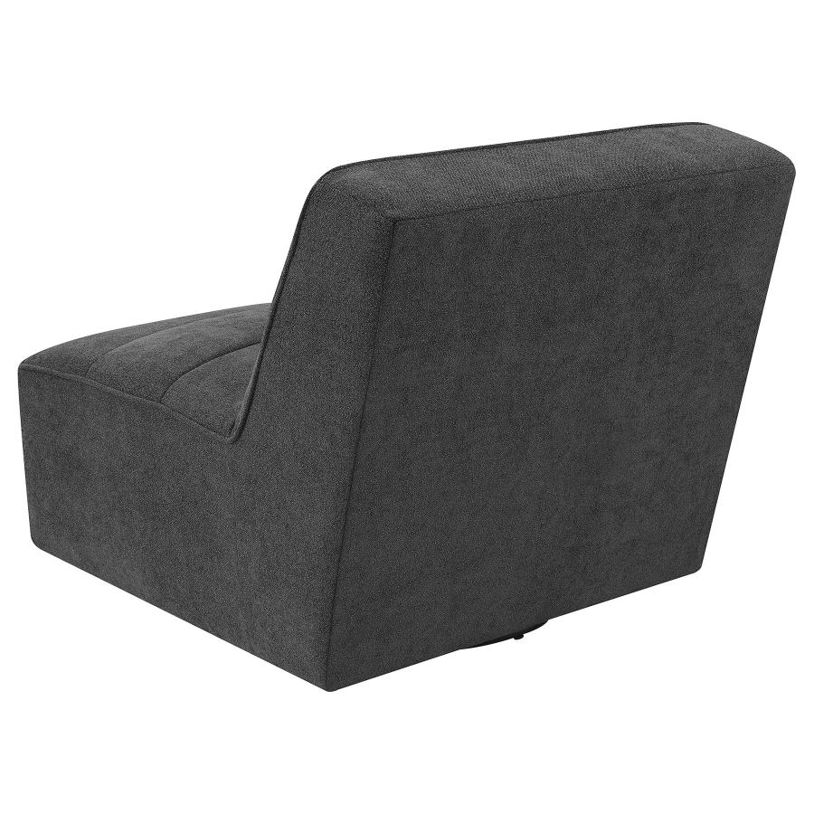 Cube Upholstered Armless Swivel Chair