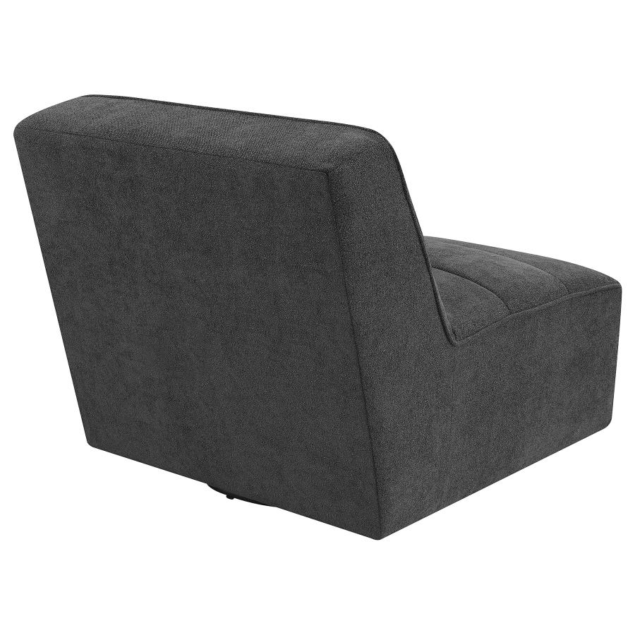 Cube Upholstered Armless Swivel Chair