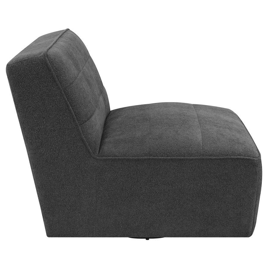 Cube Upholstered Armless Swivel Chair