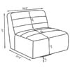 Cube Upholstered Armless Swivel Chair