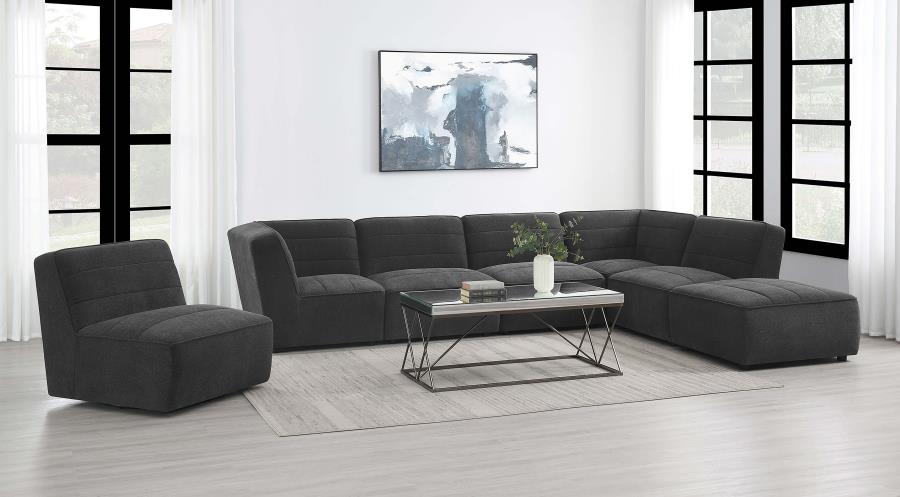 Cube Upholstered Armless Swivel Chair