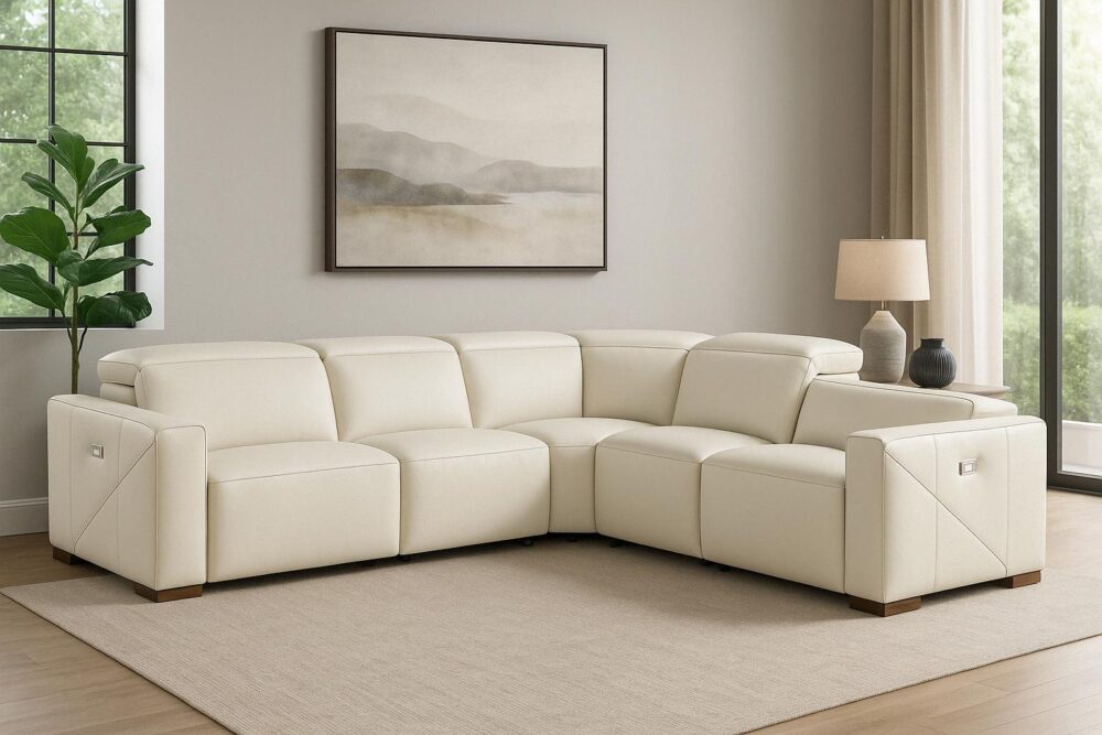 Baltimora Dual Power Sectional by Natuzzi