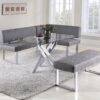 Genevieve Modern Rectangular Glass Top Dining Table