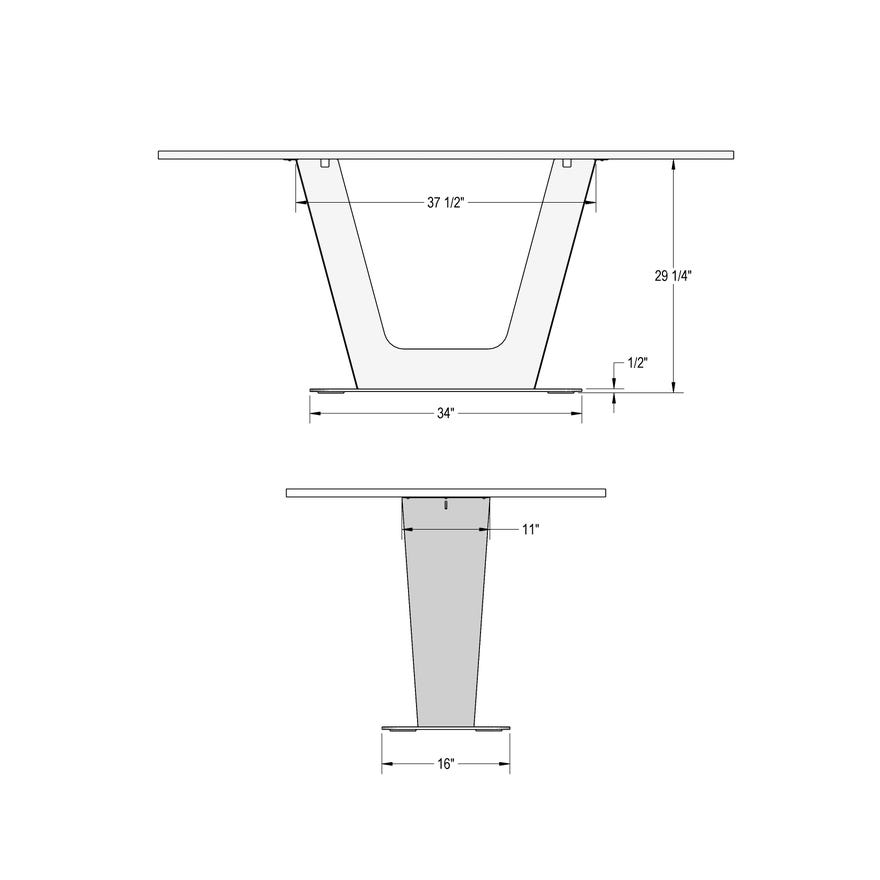 50619+2593417+A3-03 Amelia Oval Dining Table