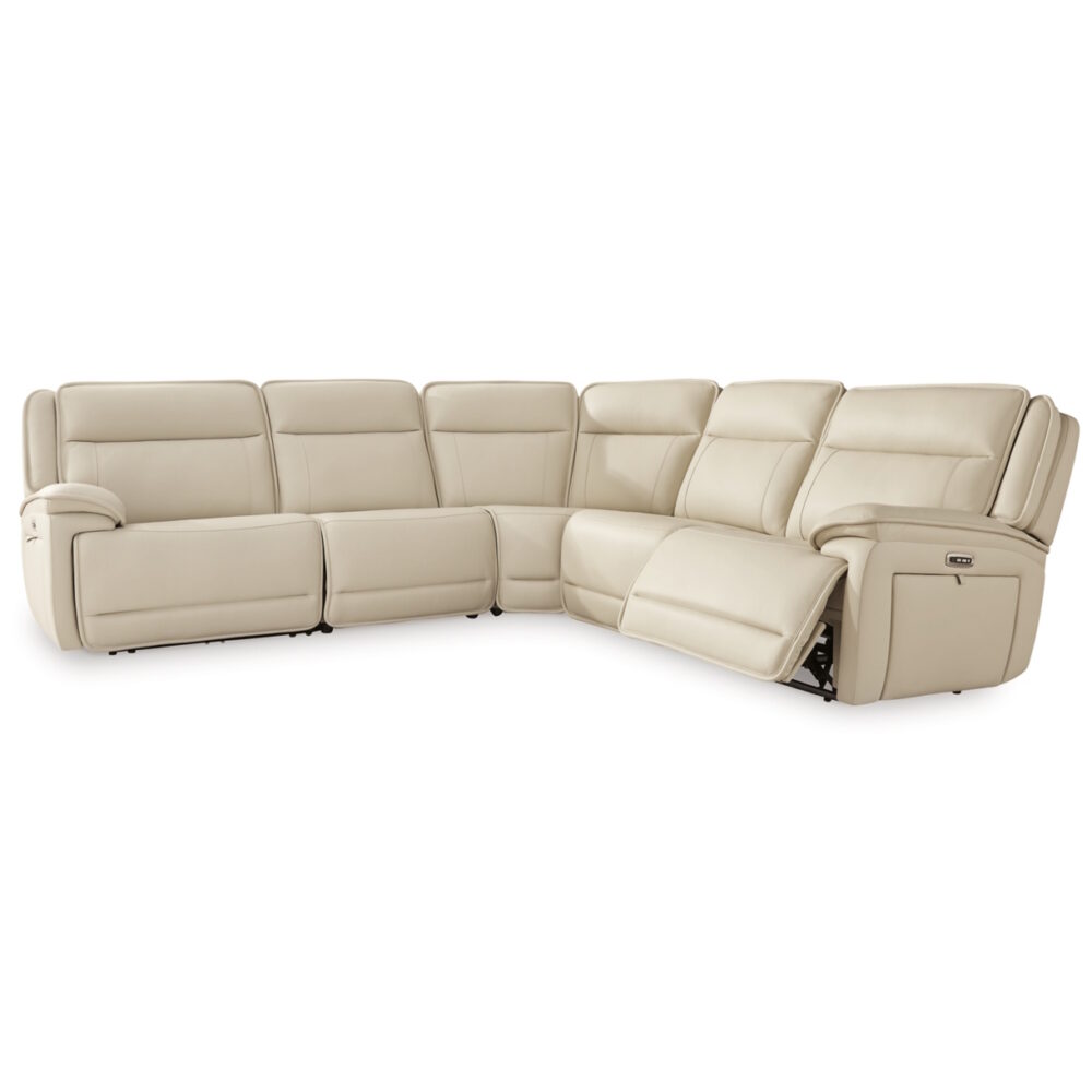 Aurora Power Reclining Leather Sectional