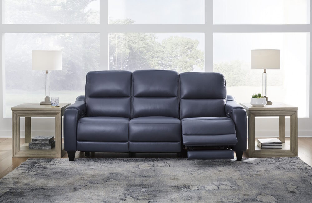 Belmount Power Reclining Sofa in Blue