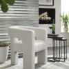 Monroe Curve Accent Chair Ivory