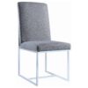 Modern Grey Upholstered Dining Chair