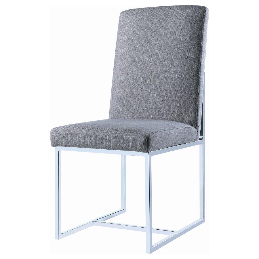 Modern Grey Upholstered Dining Chair
