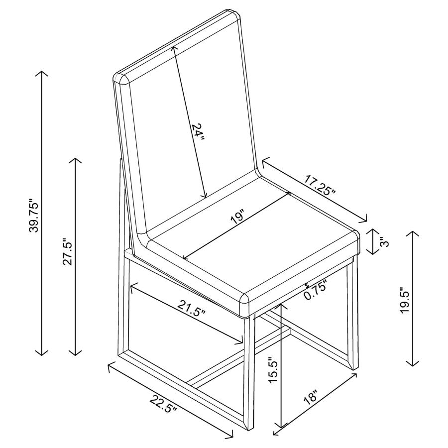 Modern Grey Upholstered Dining Chair