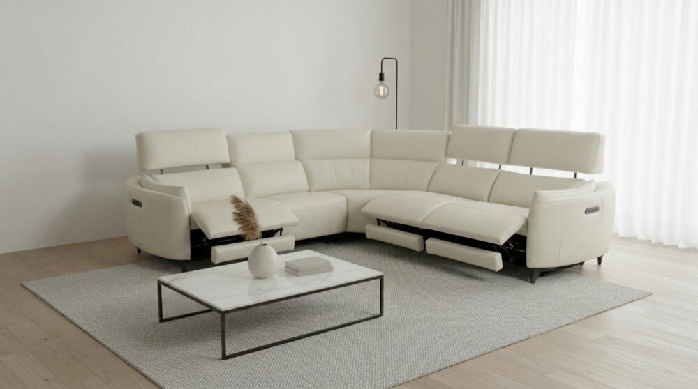 Nicoletti Italia Placido Leather Reclining Sectional