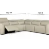 Nicoletti Italia St. Louis Leather Reclining Sectional