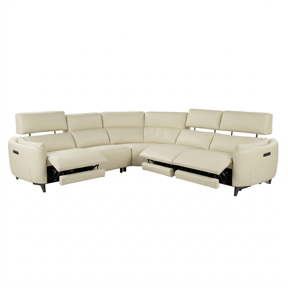 Nicoletti Italia Placido Leather Reclining Sectional