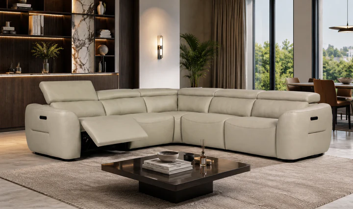Nicoletti Italia St. Louis Leather Reclining Sectional