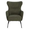 Modern Distressed Wingback Accent Chair