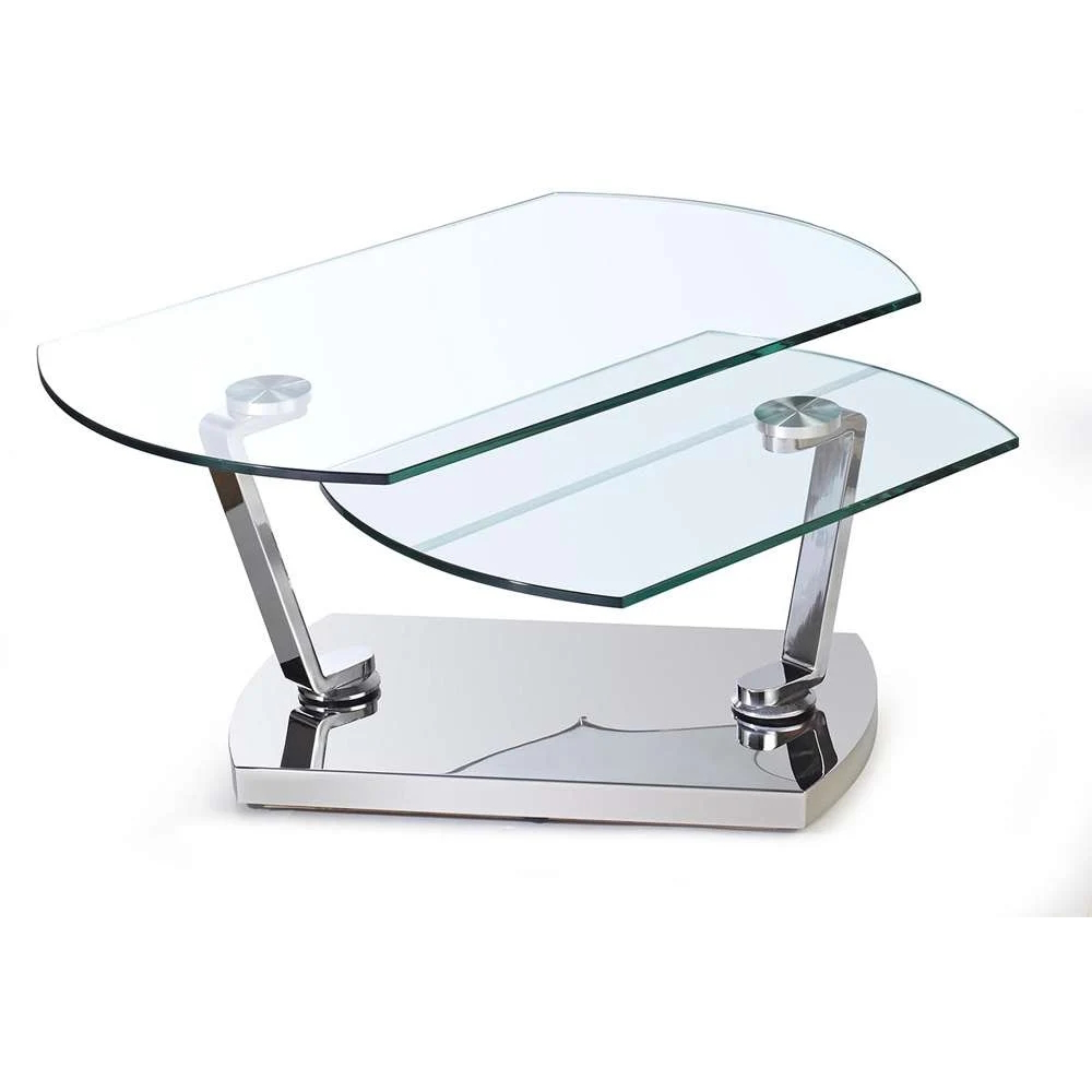 Cascade Glass Motion Cocktail Table